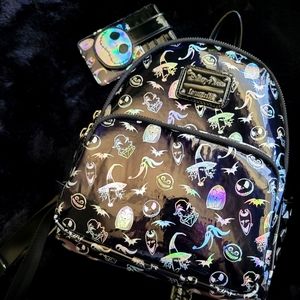 Nightmare Before Christmas holographic backpack&wallet
